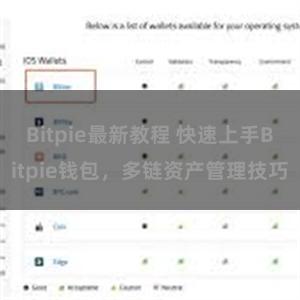 Bitpie最新教程 快速上手Bitpie钱包，多链资产管理技巧