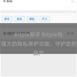 Bitpie新手 Bitpie钱包：强大的隐私保护功能，守护您的资产