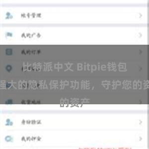 比特派中文 Bitpie钱包：强大的隐私保护功能，守护您的资产