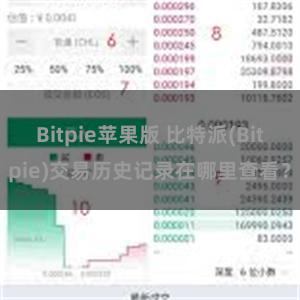 Bitpie苹果版 比特派(Bitpie)交易历史记录在哪里查看？