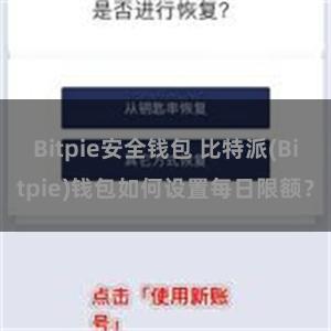 Bitpie安全钱包 比特派(Bitpie)钱包如何设置每日限额？